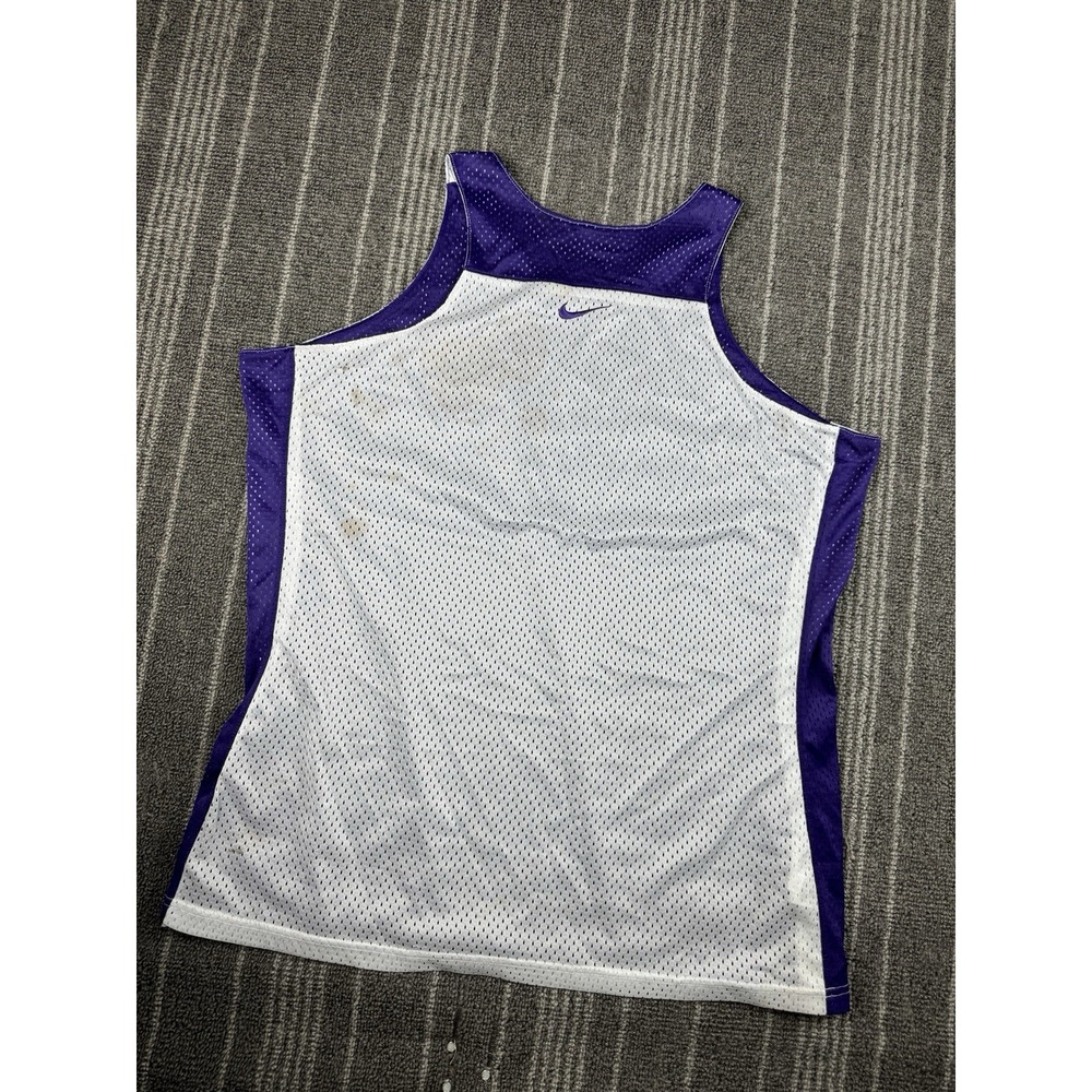 Nike Shirt‎ Men's 2XL Purple Reversible Mesh Basketball Jersey Center Swoosh V2K